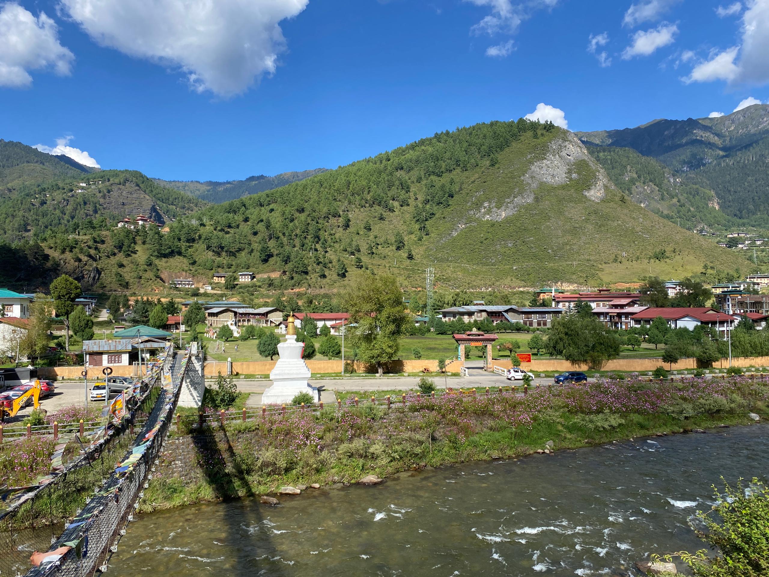 Terraced valley in Bhutan near the Haa Valley walking route