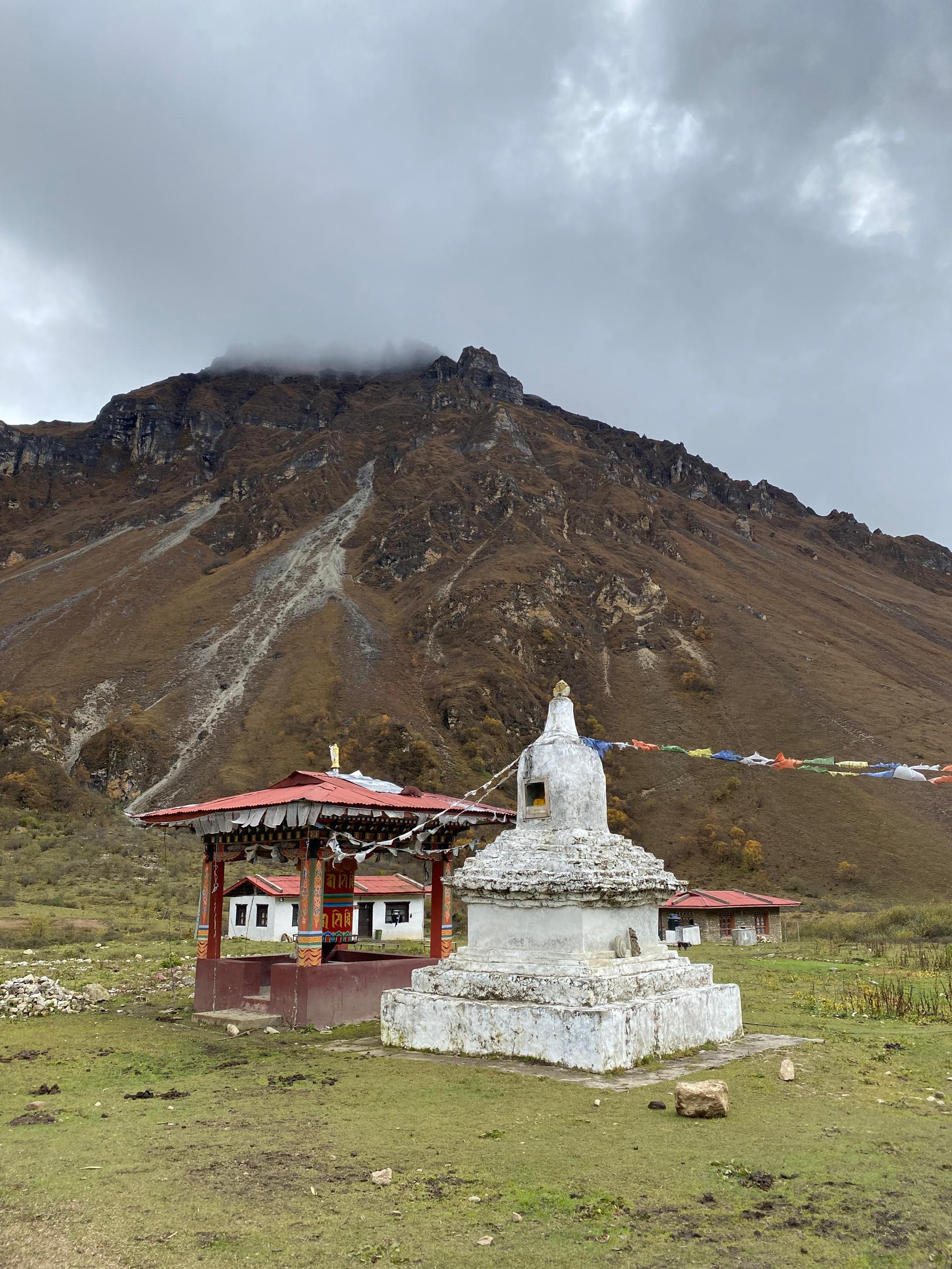 Snow-covered Himalayan peak on the Soi Yaktsha trekking route